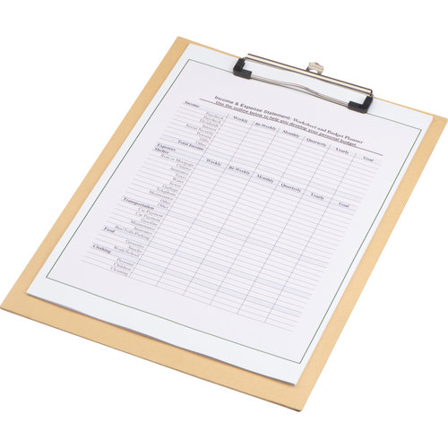Presse-papier clair avec pince robuste.