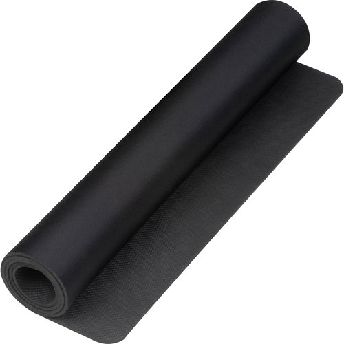 Tapis de jeu noir en tissu avec base antidrapante.