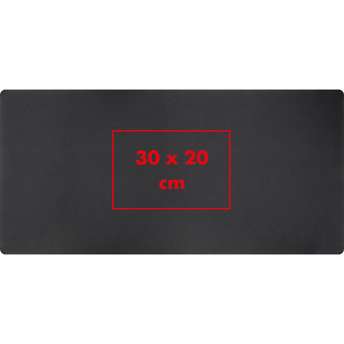 Tapis de jeu noir avec base antidrapante.