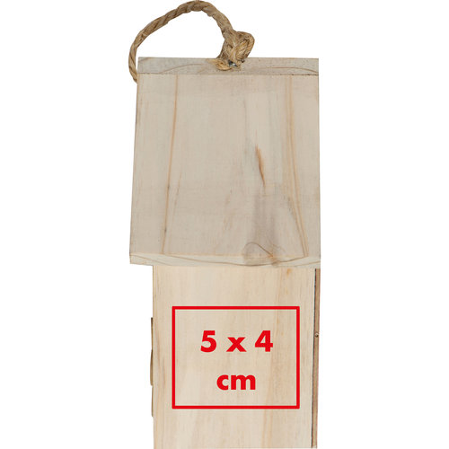 Htel  insectes en bois avec suspension