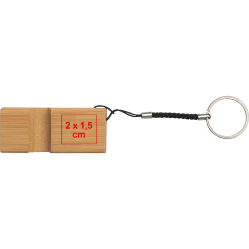 Porte-cls en bois avec anneau en mtal.
