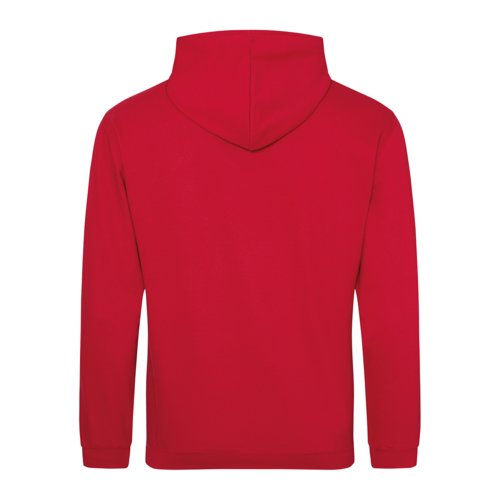 Sweat  capuche rouge en mlange de coton avec capuche et poche kangourou.