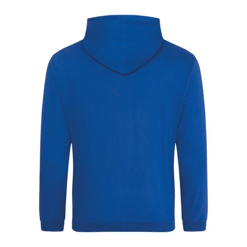 Sweat  capuche unisexe bleu roi en mlange de coton avec capuche.