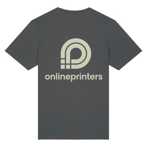 T-shirt anthracite en coton bio, coupe unisexe.