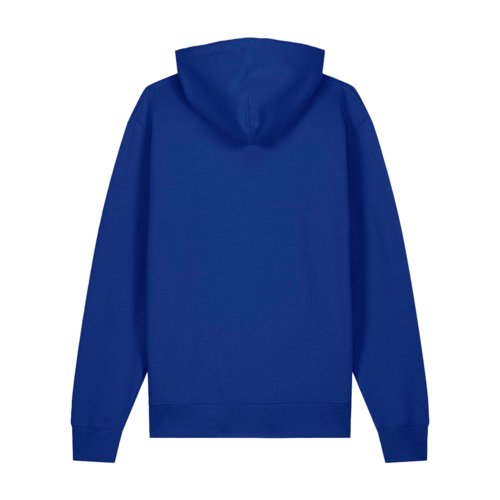 Sweat  capuche bleu fonc en coton avec capuche et poche kangourou.