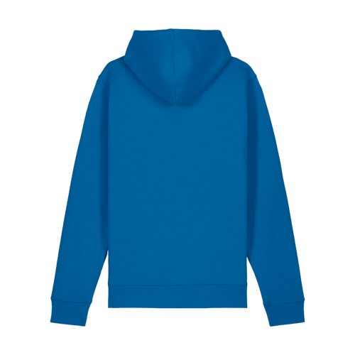 Sweat  capuche bleu roi en coton mlang avec capuche et poche kangourou.