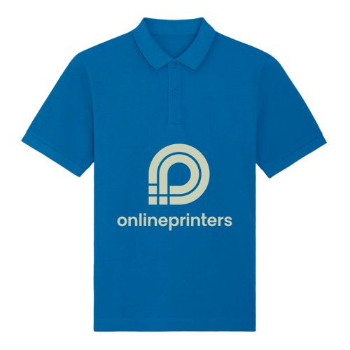 Polo bleu roi en coton biologique  manches courtes.