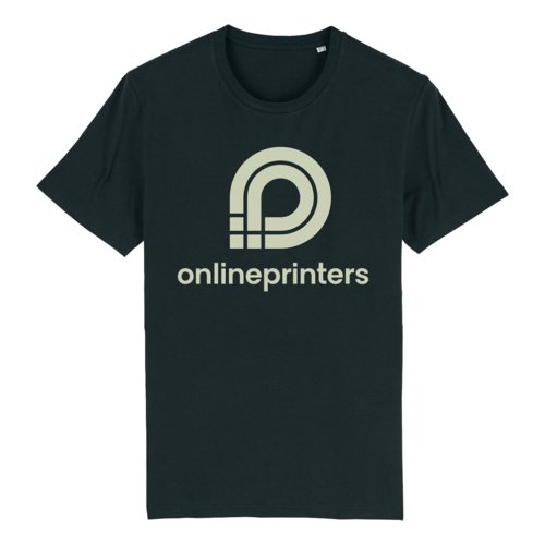 T-shirt noir en coton biologique  manches courtes.