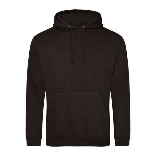 Sweat  capuche noir en mlange de coton avec capuche et poche kangourou.