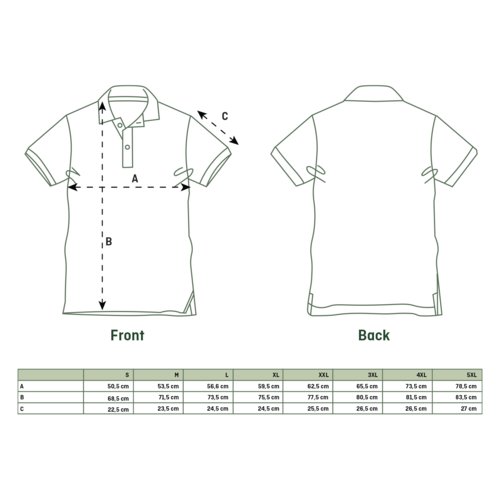 Polo en coton, unisexe, avec courte patte de boutonnage.