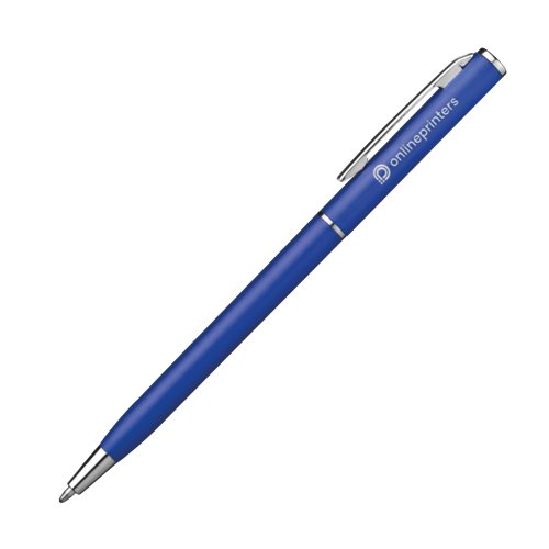 Stylo  bille bleu en mtal avec clip.