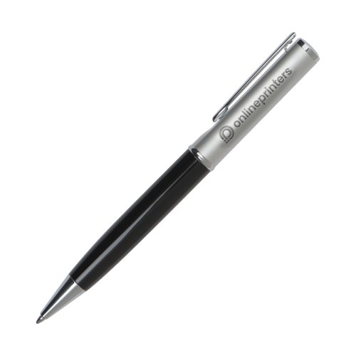 Stylo  bille en mtal avec clip et mcanisme  pression.