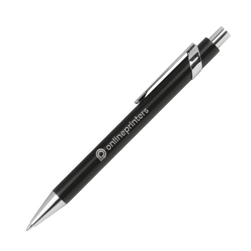 Stylo  bille en mtal avec clip et mcanisme  pression.