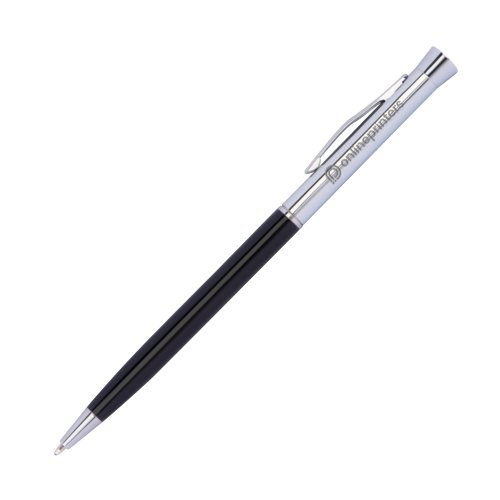 Stylo  bille rotatif en mtal avec clip.