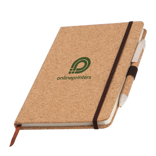 Carnet en lige avec lastique et porte-stylo.