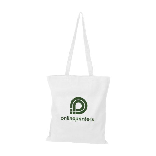 Sac en coton blanc avec de longues anses.