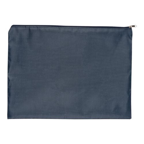 Ensemble de voyage en tissu bleu fonc, 4 pices avec fermeture clair.