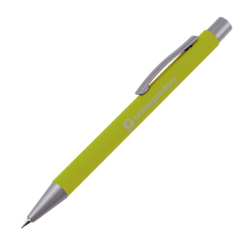Porte-mine vert pomme avec clip et mcanisme  poussoir.