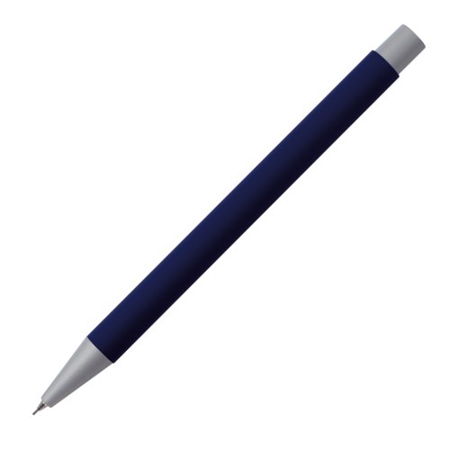 Porte-mine bleu fonc avec des lments en mtal.