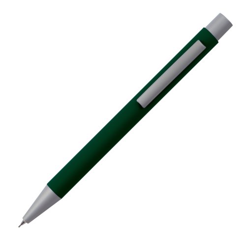 Porte-mine vert fonc avec clip et mcanisme  poussoir.
