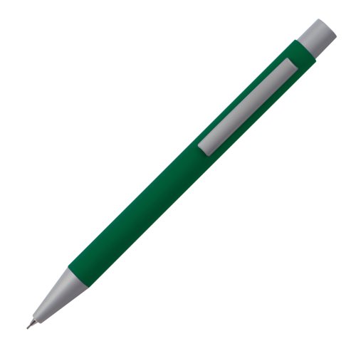 Porte-mine vert avec clip et mcanisme  poussoir.