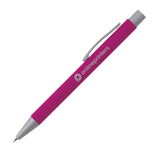 Porte-mine rose avec clip et mines.