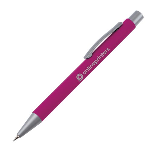 Porte-mine rose avec clip et mines.