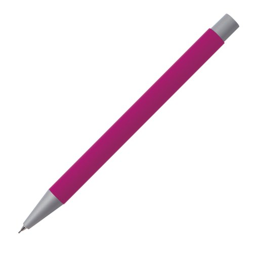 Porte-mine rose avec lments en mtal et motif.