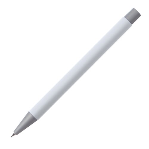 Porte-mine blanc avec mine et mcanisme  poussoir.