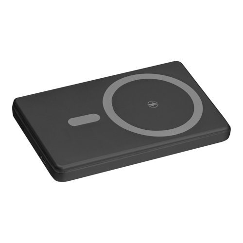 Batterie de secours noire avec une capacit de 5 000 mAh.