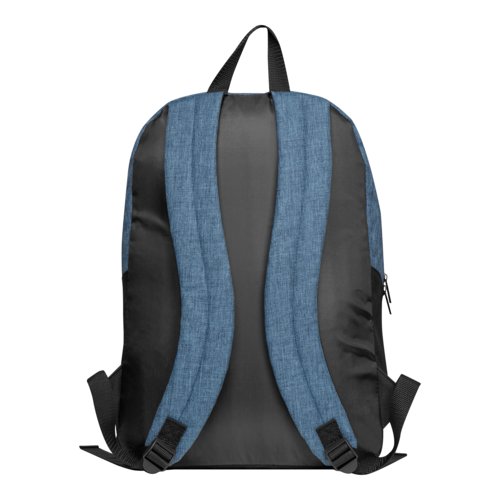 Sac  dos bleu fonc avec bretelles rglables et fermeture clair.