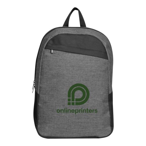 Sac  dos en tissu gris avec compartiment zipp.