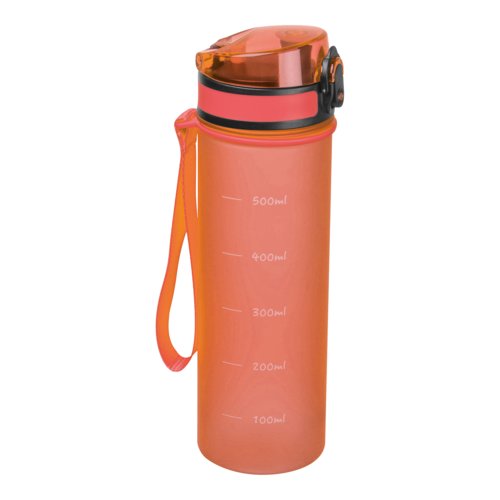 Bouteille d'eau orange en Tritan avec dragonne.