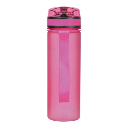 Bouteille d'eau rose en Tritan avec dragonne.
