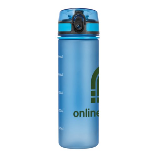 Bouteille bleu clair en Tritan avec couvercle tanche.