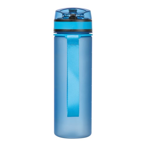 Bouteille d'eau bleu clair en Tritan avec boucle de transport.