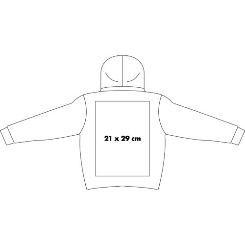 Sweat  capuche en mlange de coton avec capuche et poche kangourou.