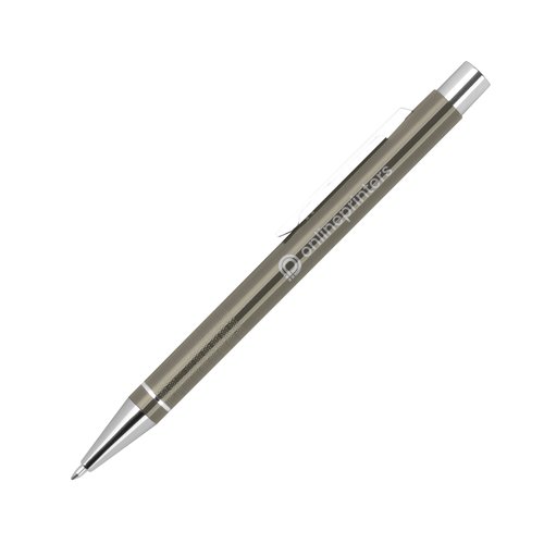 Stylo gel anthracite avec clip et mcanisme  pression.