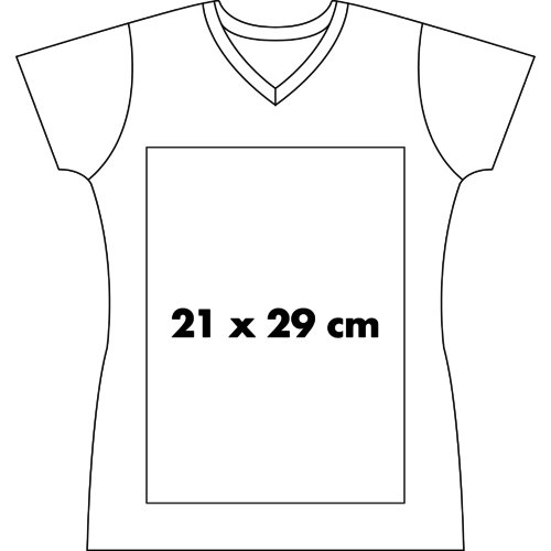 T-shirt en coton  col en V pour femmes.