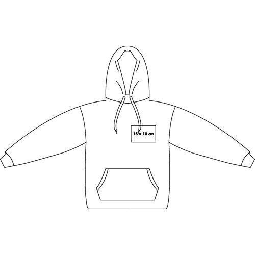 Sweat  capuche en coton pour hommes avec cordon de serrage et poche kangourou.