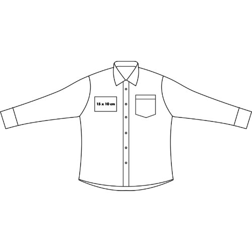 Chemise en popeline pour homme avec manches longues et patte boutonne.