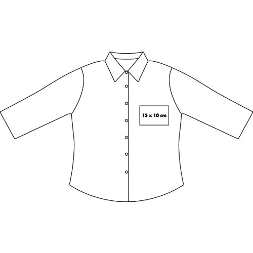 Blouse en popeline  manches courtes et patte de boutonnage pour femmes.