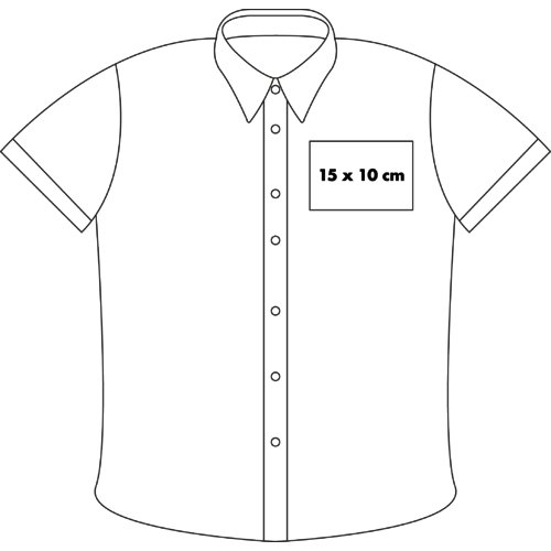 Blouse popeline  manches courtes pour femmes avec patte boutonne.