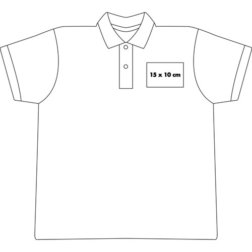 Polo en coton pour hommes avec courte patte de boutonnage.