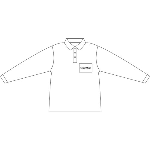 Polo  manches longues en coton clair pour femme.