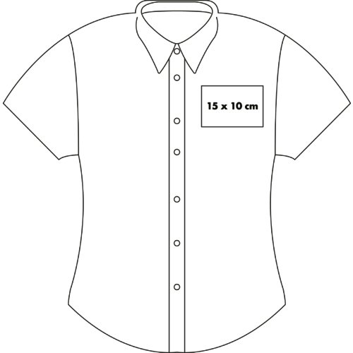 Blouse  manches courtes pour femmes avec patte de boutonnage et col.