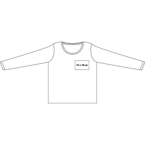 T-shirt  manches longues en coton pour hommes avec col rond.
