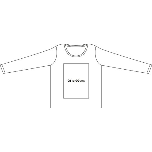 T-shirt en coton  manches longues pour homme avec col rond.