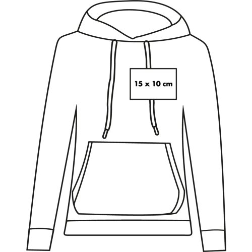 Sweat  capuche en tissu avec capuche et poche kangourou pour femmes.
