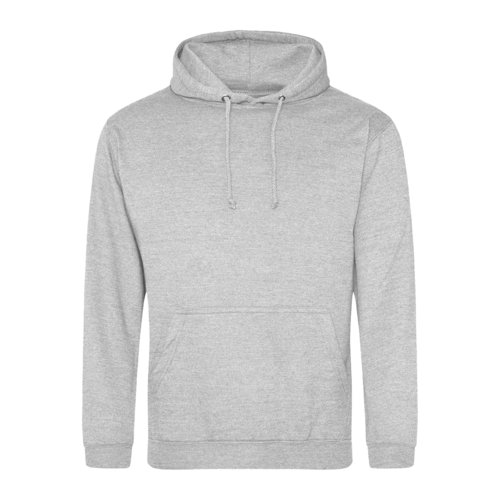 Sweat  capuche chin gris en coton-polyester avec capuche et poche kangourou.